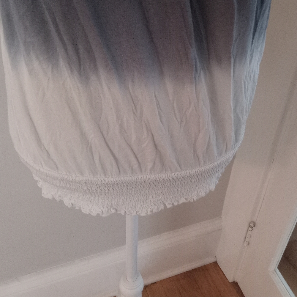 INC BLUE WHITE OMBRE SHORT SLEEVE TOP SIZE S - Picture 3 of 4